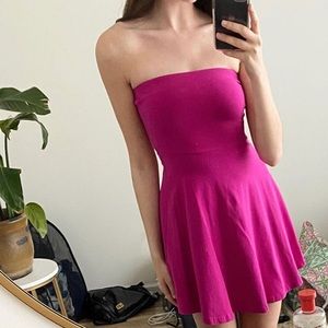 Magenta Tube A-line Minidress